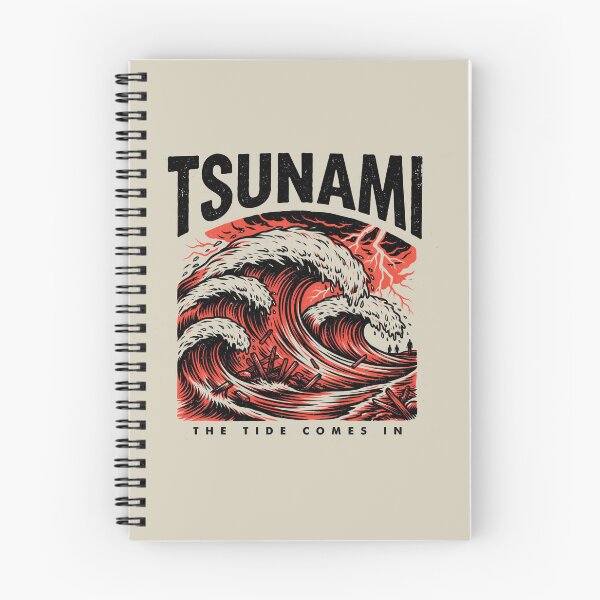 Item preview, Tsunami – The Tide Comes In Vintage Wave T-Shirt designed and sold by velorea.