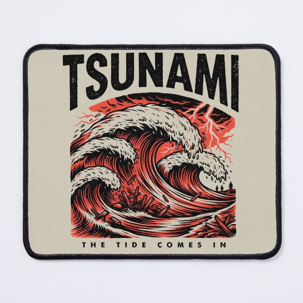 Item preview, Tsunami – The Tide Comes In Vintage Wave T-Shirt designed and sold by velorea.