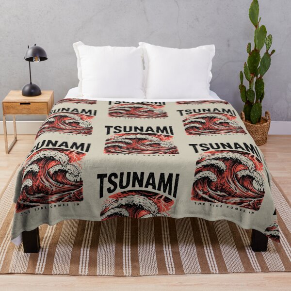 Item preview, Tsunami – The Tide Comes In Vintage Wave T-Shirt designed and sold by velorea.