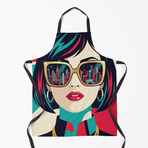 Item preview, Retro Glamour Woman With Urban City Skyline Reflection designed and sold by Pride Emblem Prints.