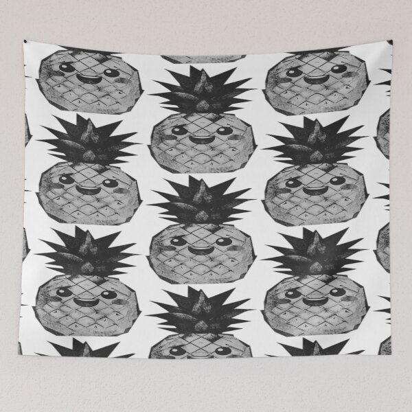 Item preview, Cute Kawaii Smiling Pineapple designed and sold by kinpirks.