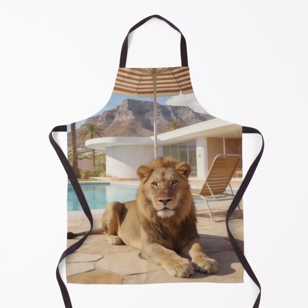 Item preview, Lion Poolside Photography Luxury Vacation Style Summer Resort Design Wildlife Photography Travel Inspired Home Decor designed and sold by Kzara Visual.