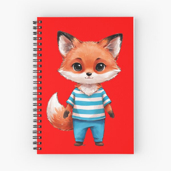 Item preview, fox wearing horizontally striped bright blue crew neck shirt and solid blue pants designed and sold by 123ks.