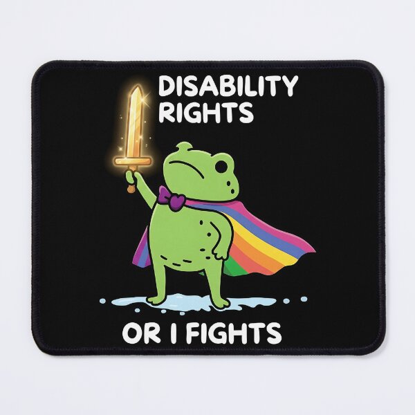 Item preview, I Will Fight Until Disability Rights Funny Frog Meme designed and sold by PabloHaney.