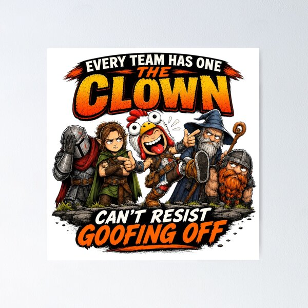 Item preview, Every Team Has One – The Clown | Funny Gamer Co-Op Gaming T-Shirt designed and sold by AmaJoy Designs .