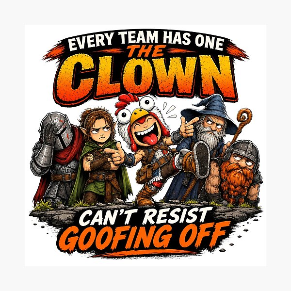 Item preview, Every Team Has One – The Clown | Funny Gamer Co-Op Gaming T-Shirt designed and sold by AmaJoy Designs .