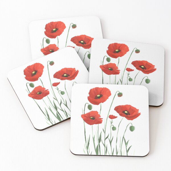 Item preview, Red Poppy Flowers designed and sold by xiao xuans.