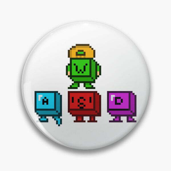 Item preview, PC Gamer WASD Keyboard Keys Retro Pixel Art designed and sold by RetroRlx.
