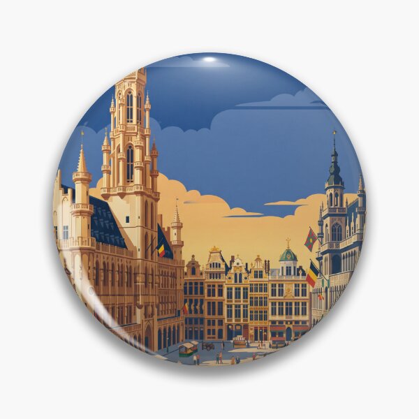 Artikelvorschau, Brüssel, Belgien – Vintage-Reiseposter entworfen und verkauft von Bomax121.