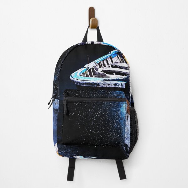 Item preview, Lonely Boat Beneath the Milky Way Night Sky designed and sold by Exodoi.