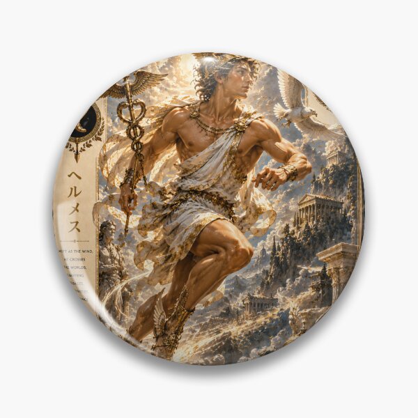 Item preview, Hermes – God of Travel & Messengers | Greek Gods Collection #10 | Greek Mythology Fantasy Art | Divine Messenger | Slay The Time designed and sold by SLAYTHESPACE.