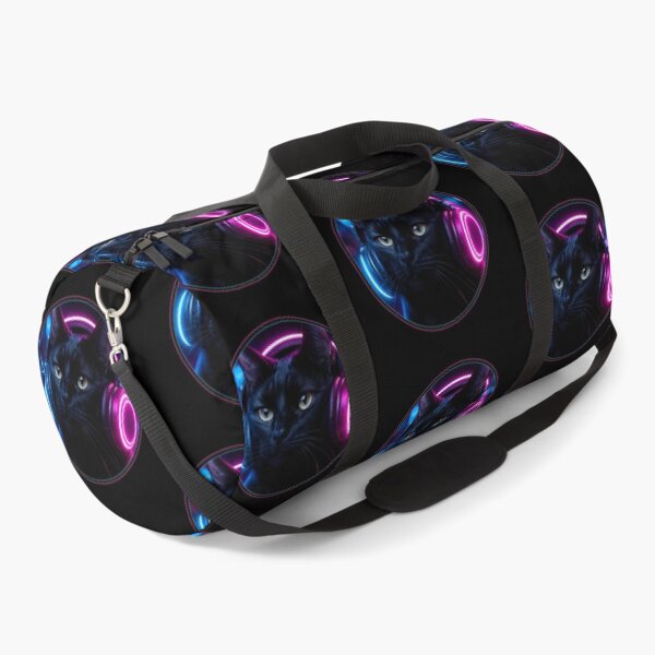 Item preview, Synthwave Aesthetic Neon Circle Black Cat designed and sold by Moodprint5.