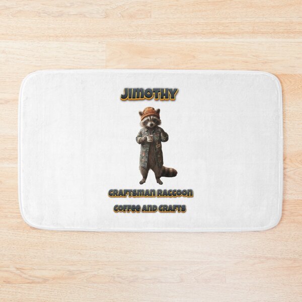 Item preview, Jimothy Raccoon The Adventurous Raccoon Coffee Lover Cute Animal Sticker & T-Shirt Design designed and sold by Art Wave Studio.