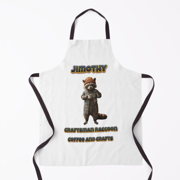 Item preview, Jimothy Raccoon The Adventurous Raccoon Coffee Lover Cute Animal Sticker & T-Shirt Design designed and sold by Art Wave Studio.