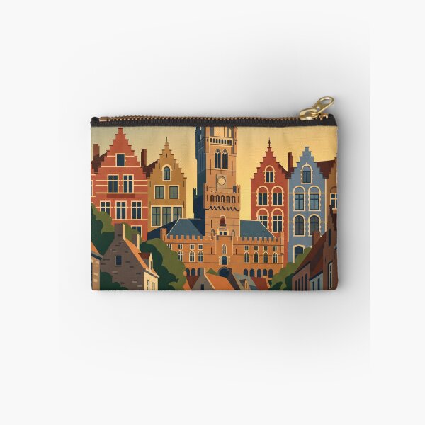 Item preview, Bruges Belgium Vintage Travel Poster designed and sold by Bomax121.