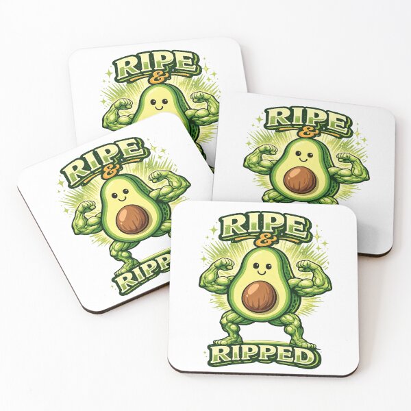 Item preview, Ripe and Ripped Funny Avocado Gym Design designed and sold by JMDG Studio.