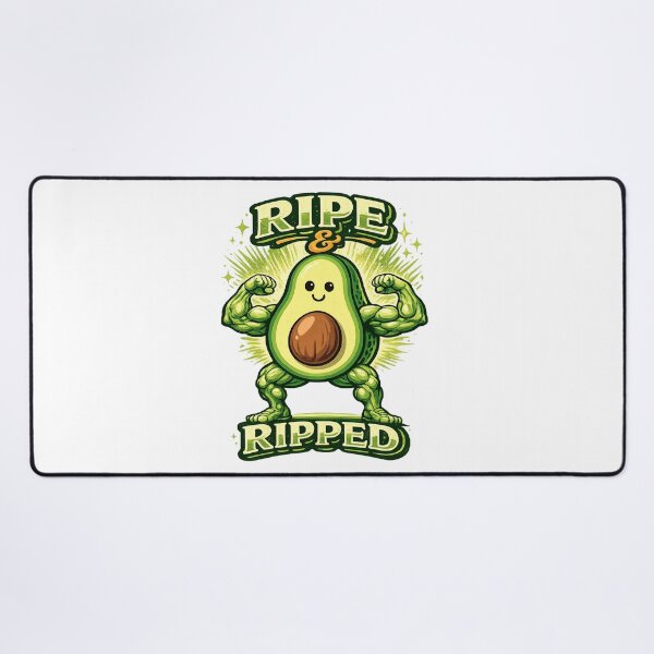 Item preview, Ripe and Ripped Funny Avocado Gym Design designed and sold by JMDG Studio.