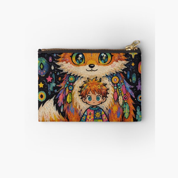 Item preview, Colorful Fox Spirit and Little Boy designed and sold by JarneVosskamp.