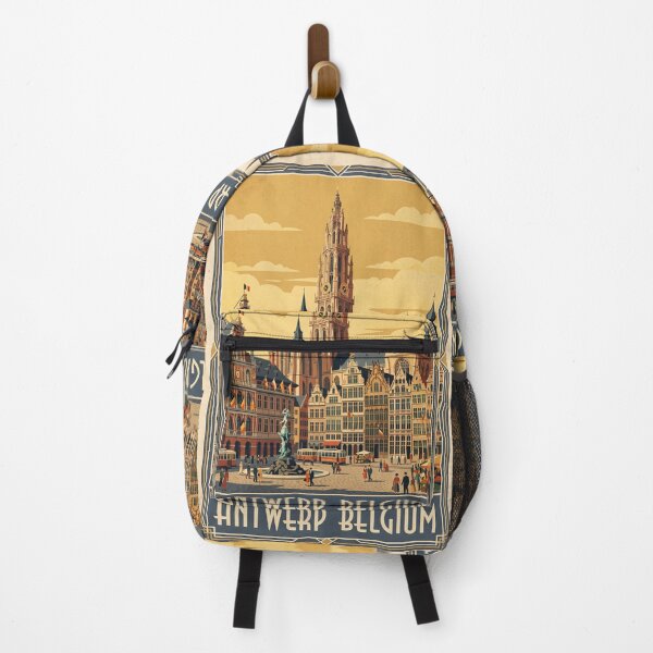 Item preview, Antwerp Belgium Vintage Travel Poster designed and sold by Bomax121.