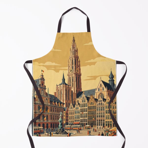 Item preview, Antwerp Belgium Vintage Travel Poster designed and sold by Bomax121.