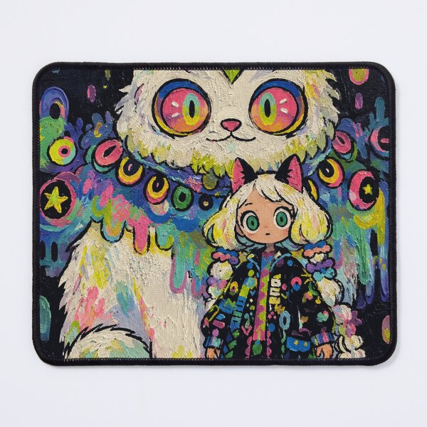Item preview, White Cat Guardian and Magical Girl designed and sold by JarneVosskamp.