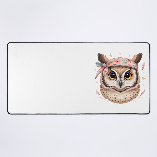Item preview, Cute Boho Owl Floral Bandana Stars designed and sold by Oddifys.