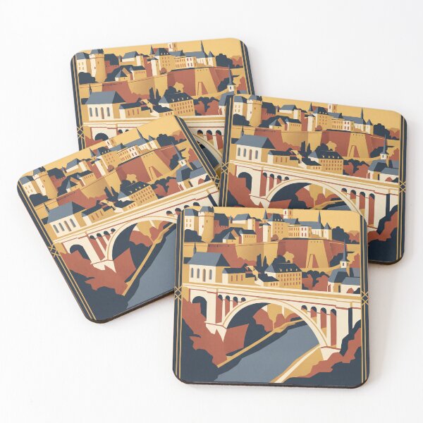 Item preview, Luxembourg City Vintage Travel Poster designed and sold by Bomax121.