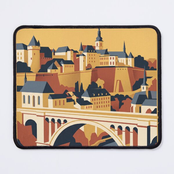 Item preview, Luxembourg City Vintage Travel Poster designed and sold by Bomax121.