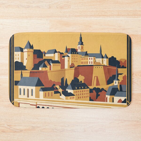 Item preview, Luxembourg City Vintage Travel Poster designed and sold by Bomax121.