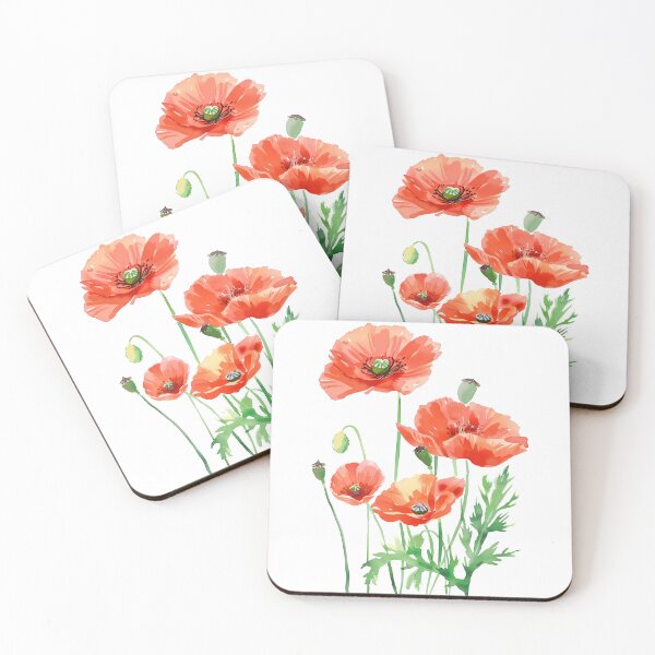 Item preview, Red Poppy Flowers designed and sold by xiao xuans.