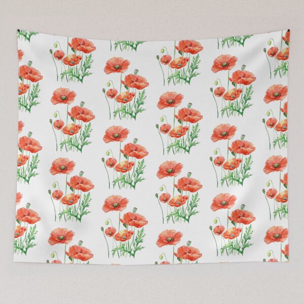 Item preview, Red Poppy Flowers designed and sold by xiao xuans.