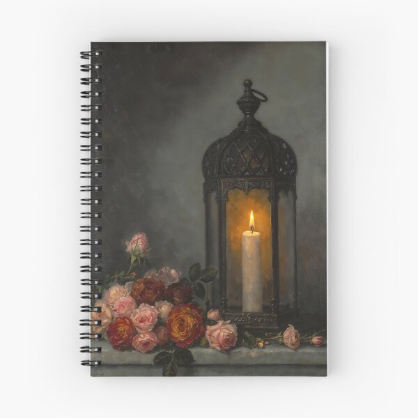 Item preview, Dark Academia Vintage Candle Still Life Floral Aesthetic designed and sold by DarkHolyQueen.