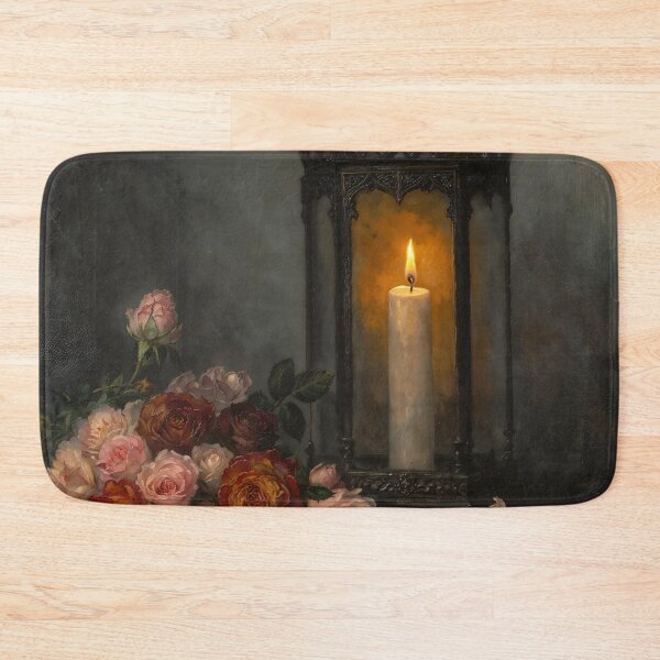 Item preview, Dark Academia Vintage Candle Still Life Floral Aesthetic designed and sold by DarkHolyQueen.