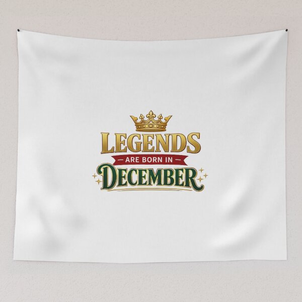Item preview, Legends Are Born in December | Funny December Birthday Typography T-Shirt designed and sold by rushaib.