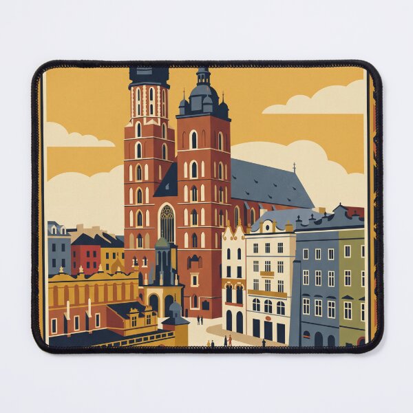 Item preview, Krakow Poland Vintage Travel Poster designed and sold by Bomax121.
