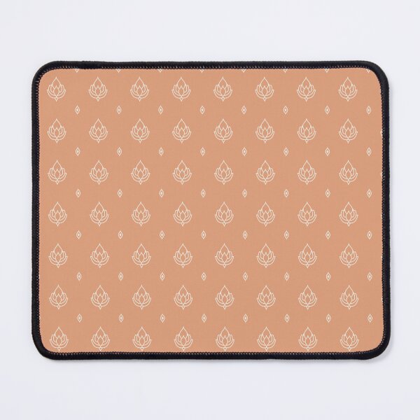 Item preview, Thai Lotus Line Art Seamless Pattern Terracotta Minimalist Thai Floral Motif Boho Fabric Design designed and sold by KOPatternCo.