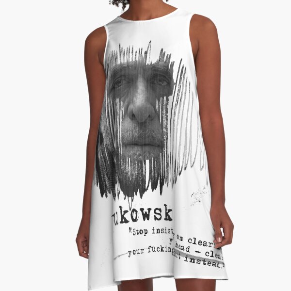 BUKOWSKI - Cabeza Vestido acampanado