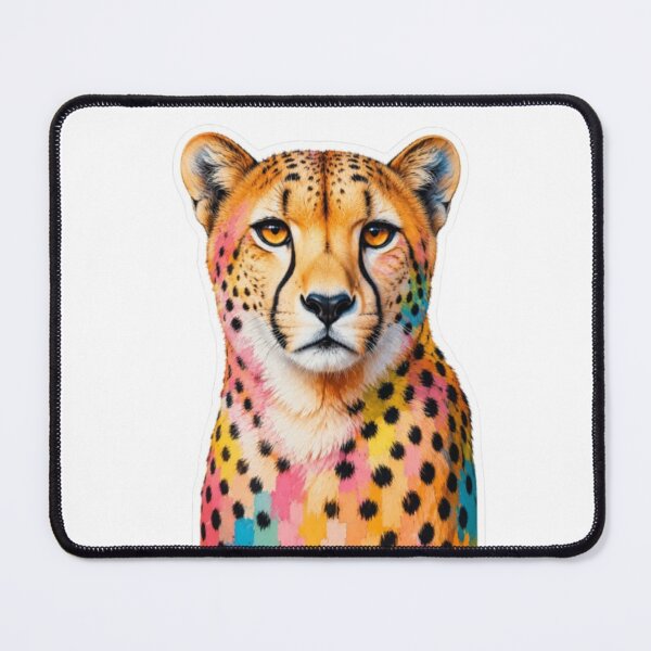 Item preview, Colorful Cheetah Sticker Art Portrait designed and sold by Snurly.
