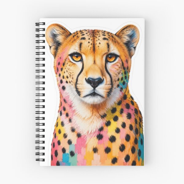 Item preview, Colorful Cheetah Sticker Art Portrait designed and sold by Snurly.