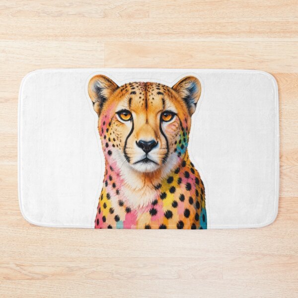 Item preview, Colorful Cheetah Sticker Art Portrait designed and sold by Snurly.