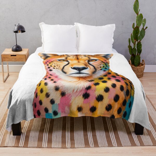 Item preview, Colorful Cheetah Sticker Art Portrait designed and sold by Snurly.