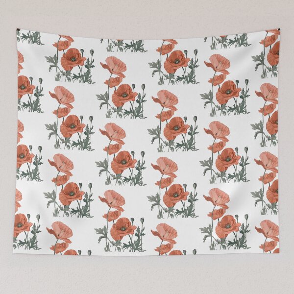Item preview, Red Poppy Flowers designed and sold by xiao xuans.
