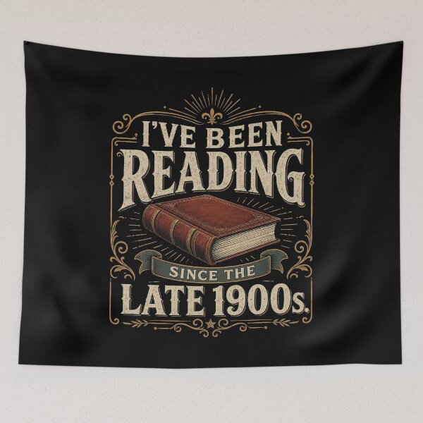 Item preview, I've Been Reading Since the Late 1900s, Vintage Book Lover, Funny Reader, Librarian Gift, Retro Bookish designed and sold by Cchotlan.