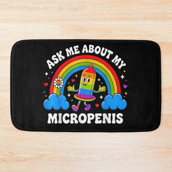 Item preview, Ask Me About My Micropenis Rainbow Funny Adult Humor Meme designed and sold by YubitaLeLe.