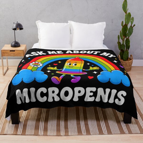 Item preview, Ask Me About My Micropenis Rainbow Funny Adult Humor Meme designed and sold by YubitaLeLe.