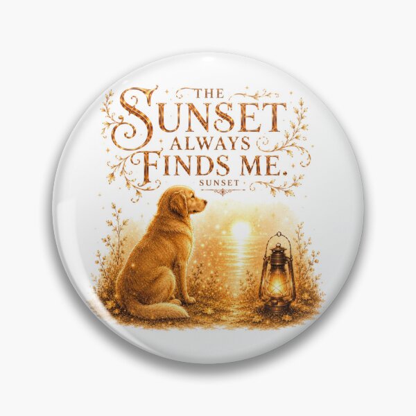 Item preview, The Sunset Always Finds Me Golden Retriever Golden Hour designed and sold by AQUILAKREO.