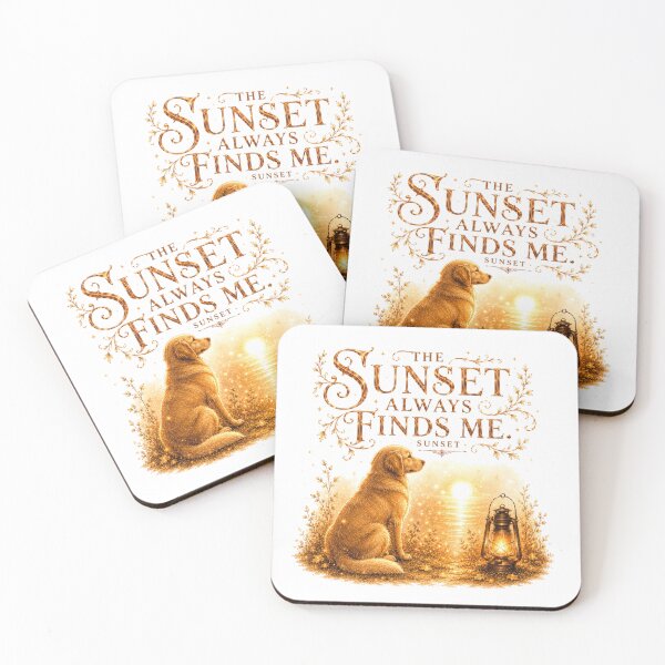 Item preview, The Sunset Always Finds Me Golden Retriever Golden Hour designed and sold by AQUILAKREO.