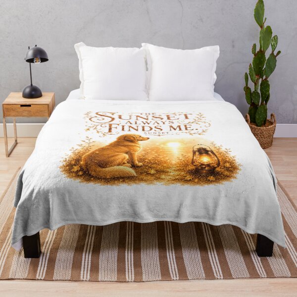Item preview, The Sunset Always Finds Me Golden Retriever Golden Hour designed and sold by AQUILAKREO.
