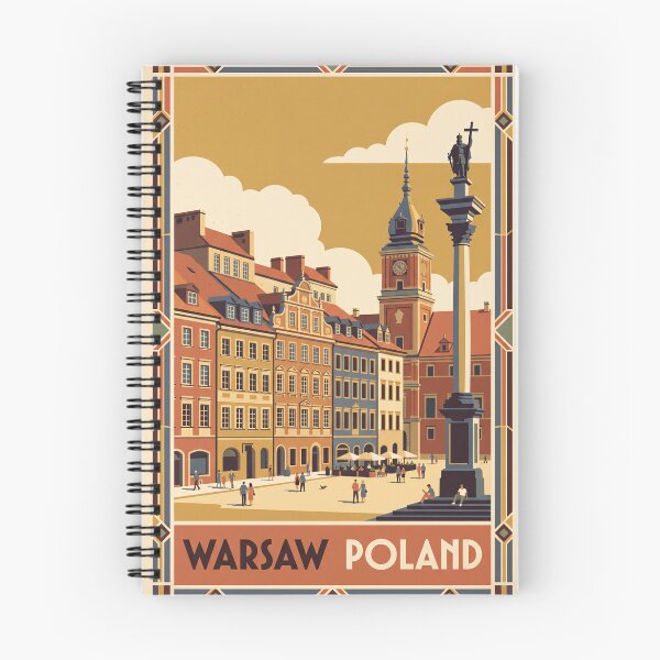 Item preview, Warsaw Poland Vintage Travel Poster designed and sold by Bomax121.