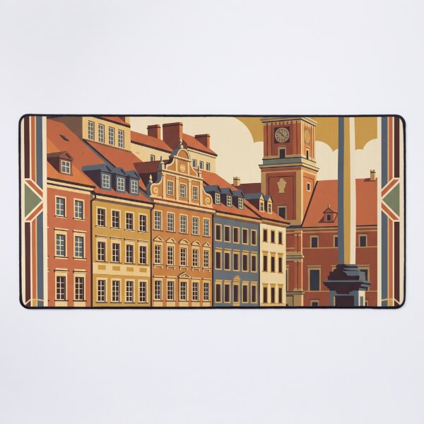 Item preview, Warsaw Poland Vintage Travel Poster designed and sold by Bomax121.